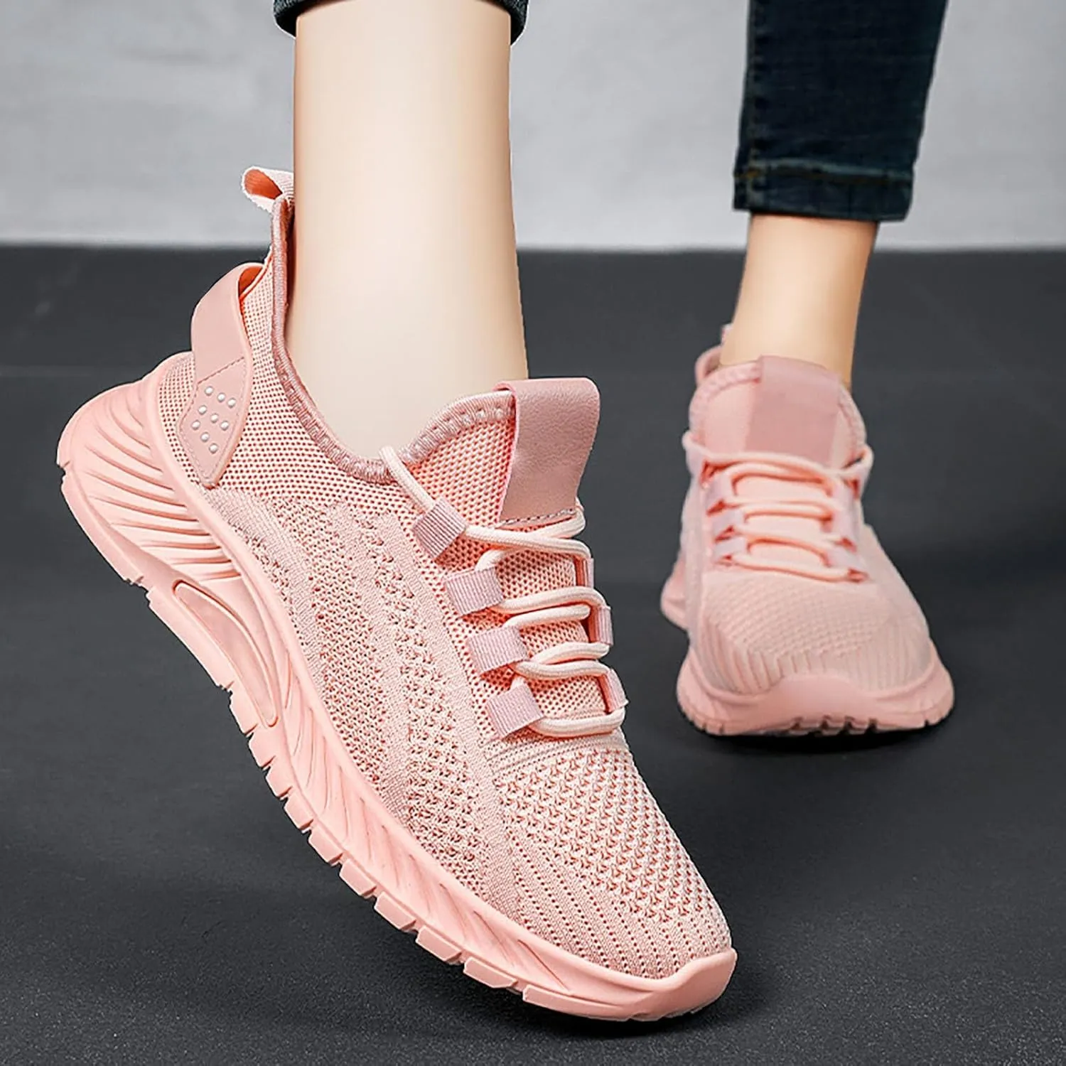 Womens Tennis Shoes Womens Sneakers Wide Width Womens Loafers with Arch Support Flat Heel Closed Toe Christmas Dress Shoes for Women Comfort Cute Casual Slip On Lightweight