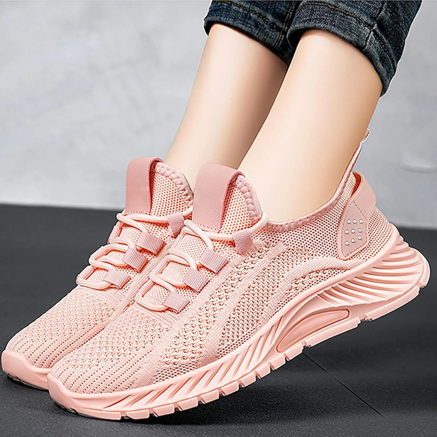 Womens Tennis Shoes Womens Sneakers Wide Width Womens Loafers with Arch Support Flat Heel Closed Toe Christmas Dress Shoes for Women Comfort Cute Casual Slip On Lightweight