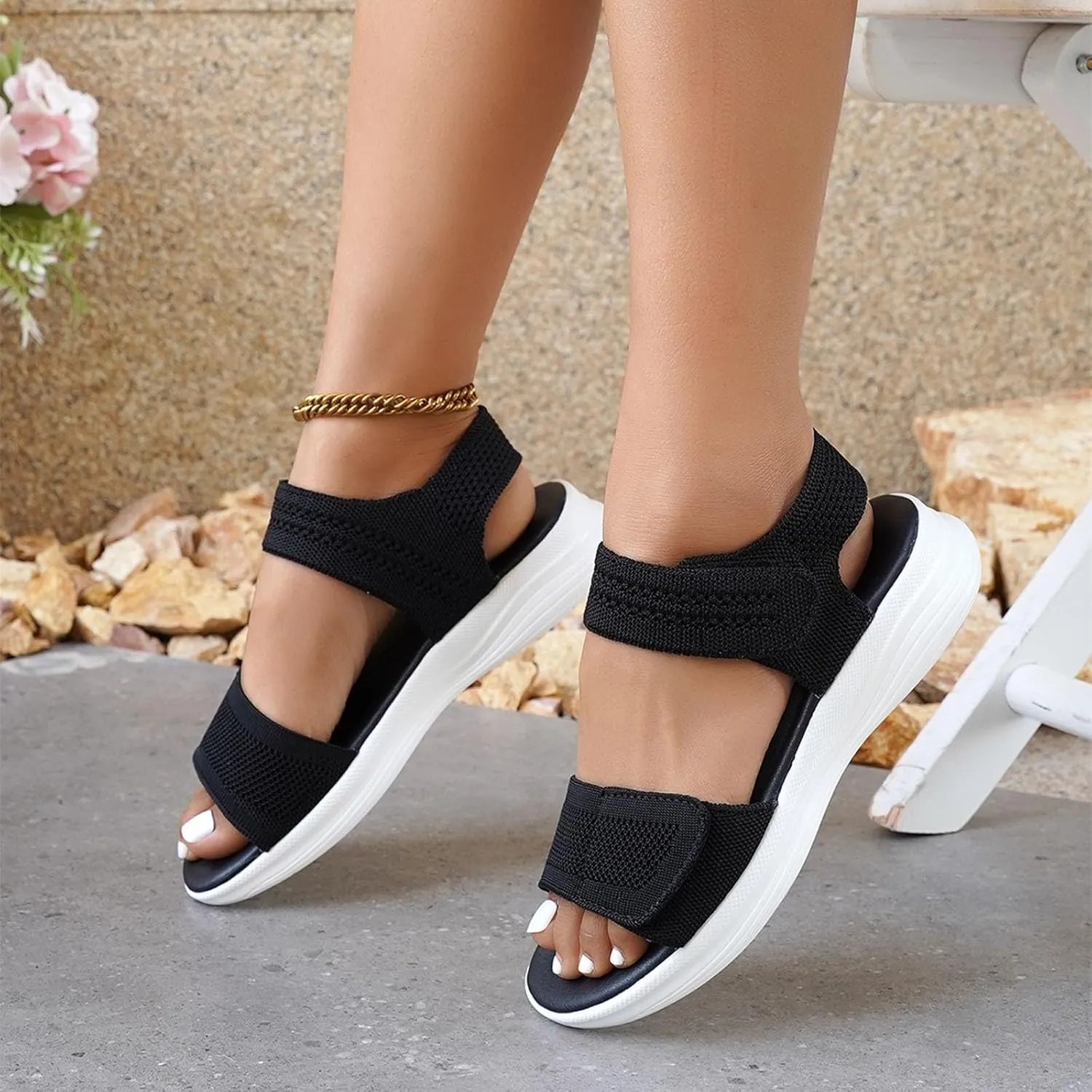 Women's Walking Sports Athletic Sandals Comfortable Casual Hiking Lightweight Slingback Platform Athletic Sandals