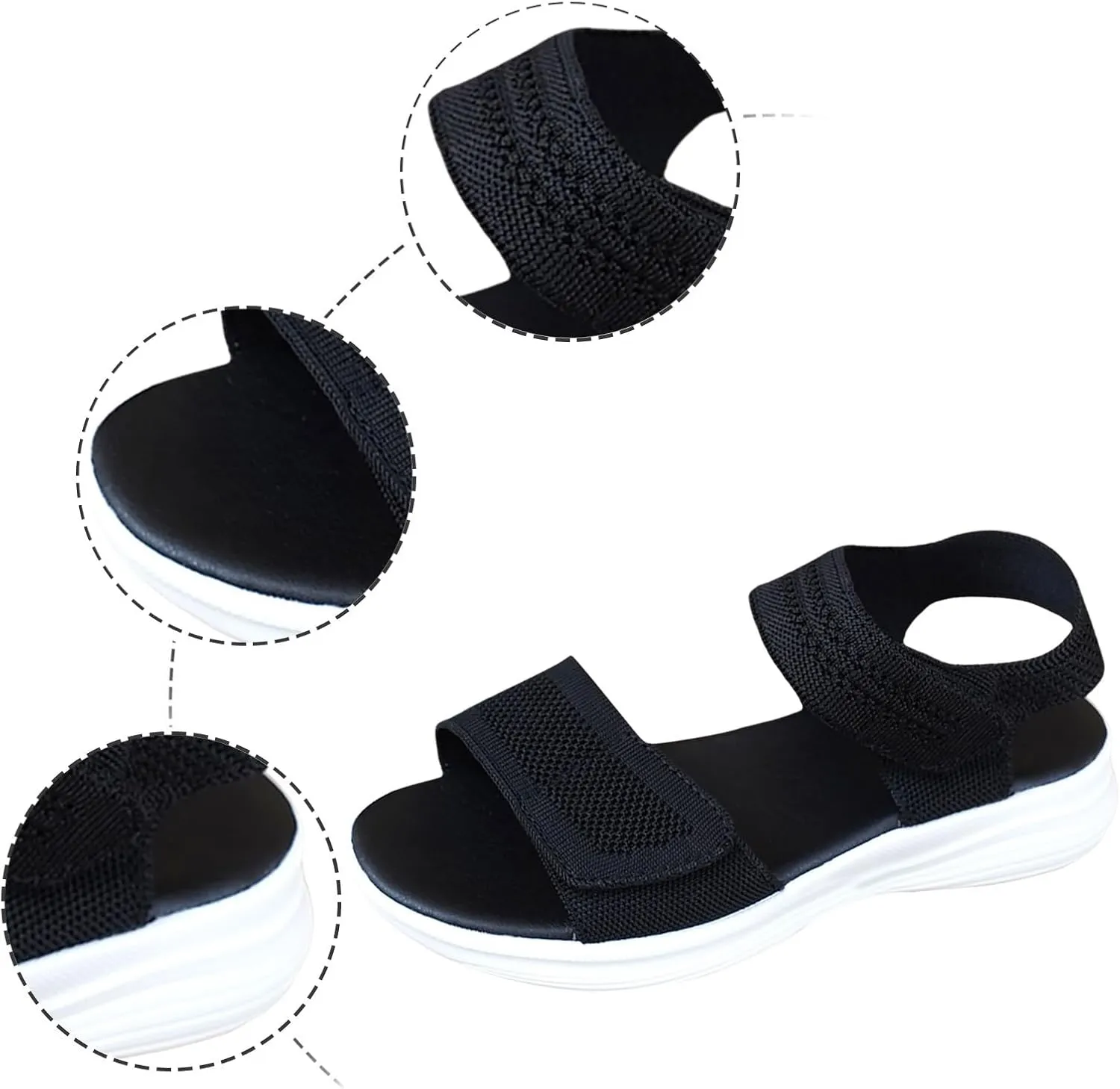 Women's Walking Sports Athletic Sandals Comfortable Casual Hiking Lightweight Slingback Platform Athletic Sandals