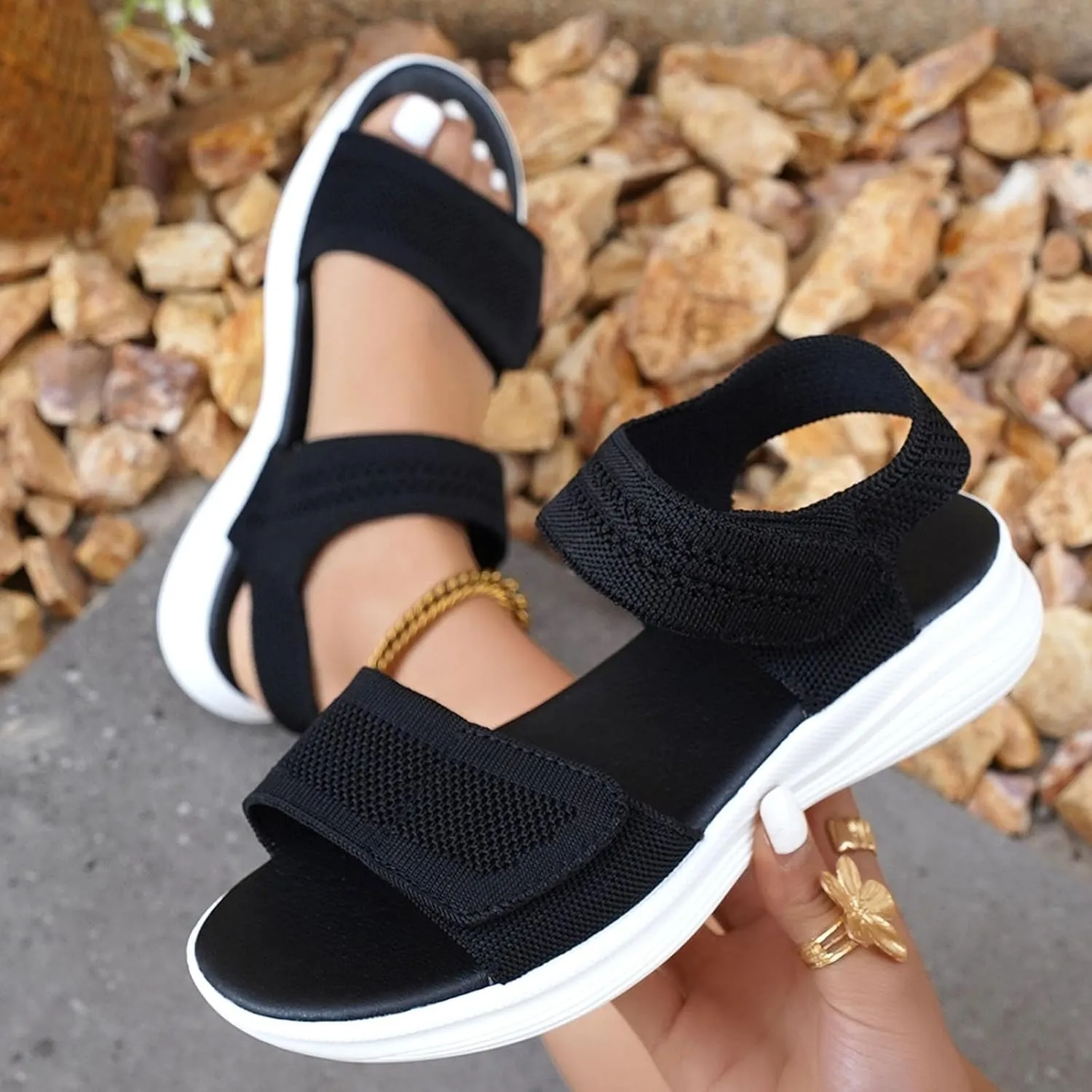 Women's Walking Sports Athletic Sandals Comfortable Casual Hiking Lightweight Slingback Platform Athletic Sandals