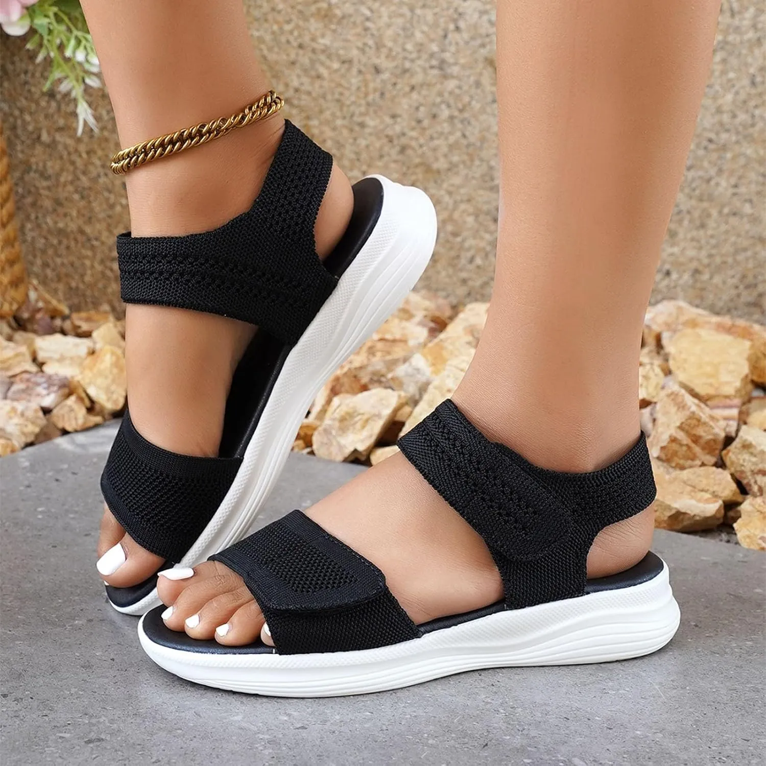 Women's Walking Sports Athletic Sandals Comfortable Casual Hiking Lightweight Slingback Platform Athletic Sandals