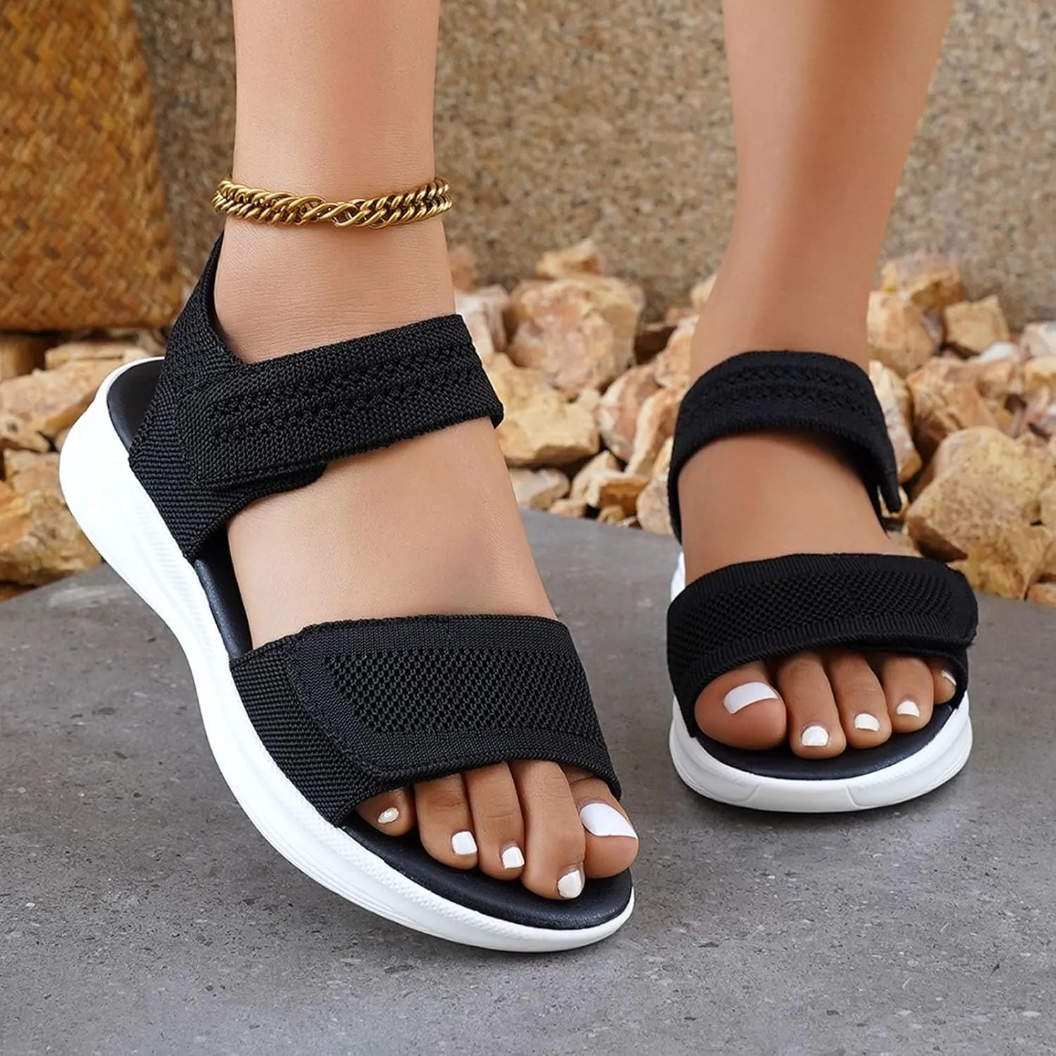 Women's Walking Sports Athletic Sandals Comfortable Casual Hiking Lightweight Slingback Platform Athletic Sandals