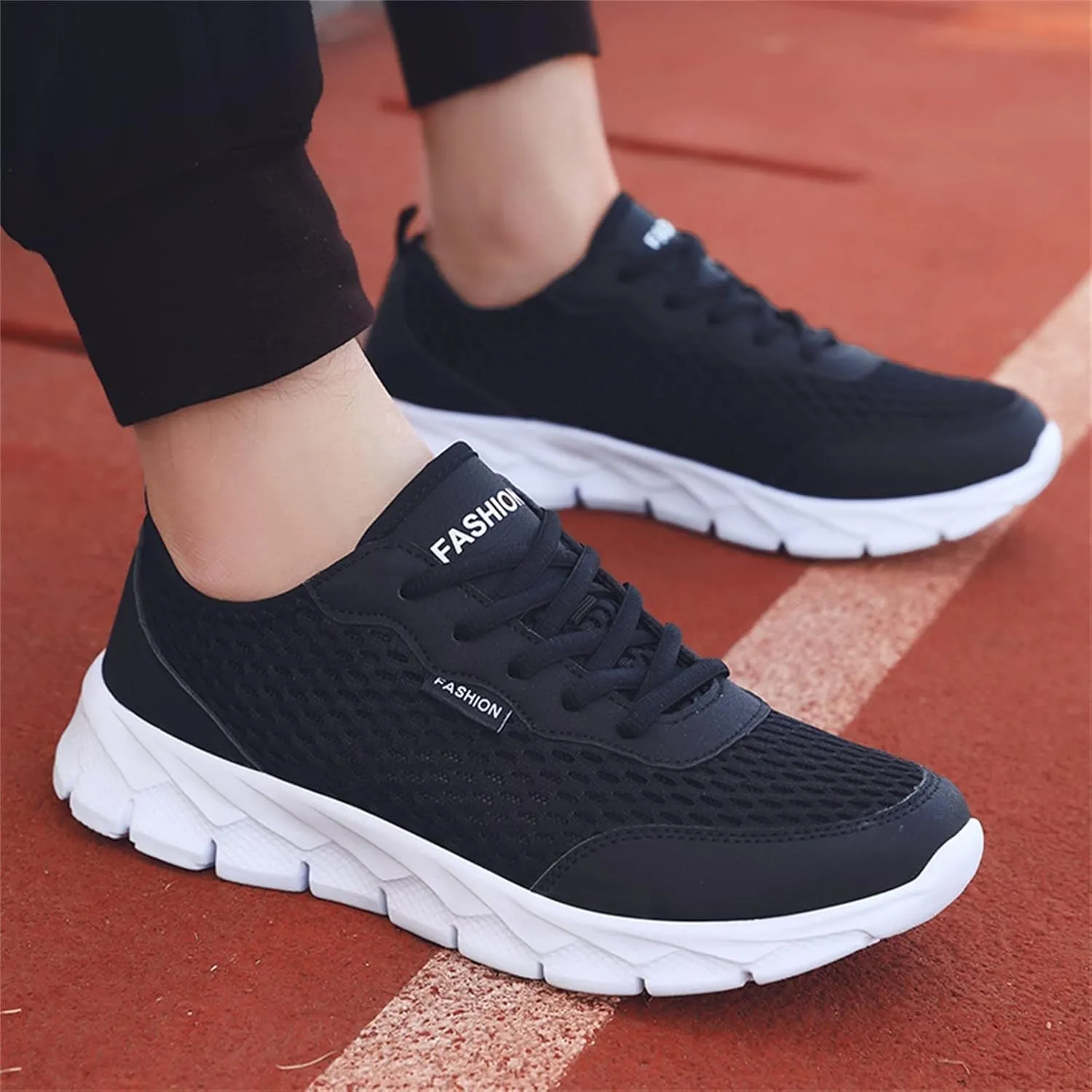 Womens White Tennis Shoes Black Sneakers for Women Men's Running Shoes Comfortable Dressy Slip on Black Loafers Women Platform Women's Sneakers with Arch Support