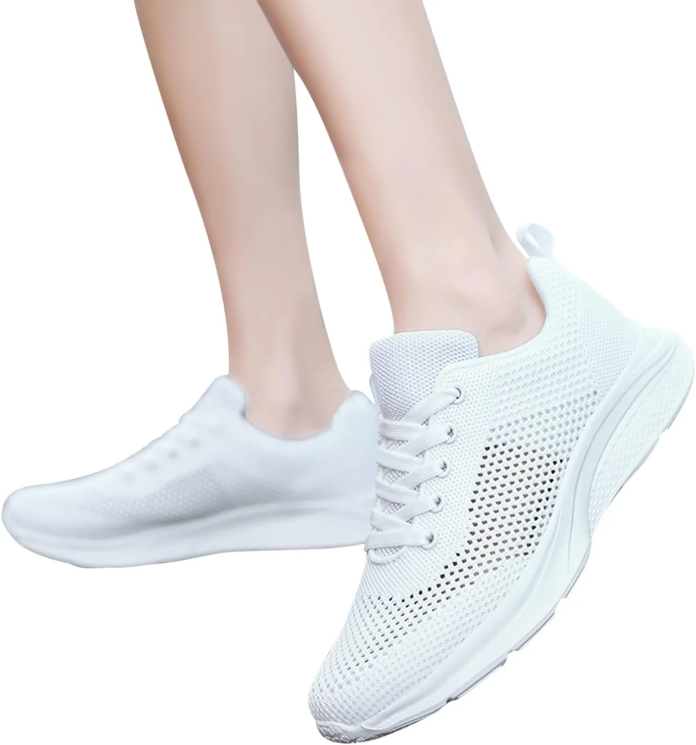 Womens White Tennis Shoes Black Sneakers for Women Men's Running Shoes Comfortable Dressy Slip on Black Loafers Women Platform Women's Sneakers with Arch Support