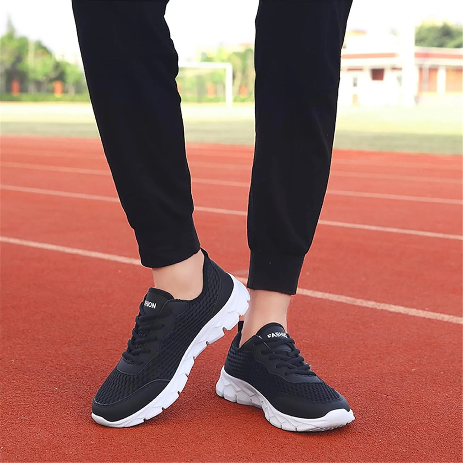 Womens White Tennis Shoes Black Sneakers for Women Men's Running Shoes Comfortable Dressy Slip on Black Loafers Women Platform Women's Sneakers with Arch Support