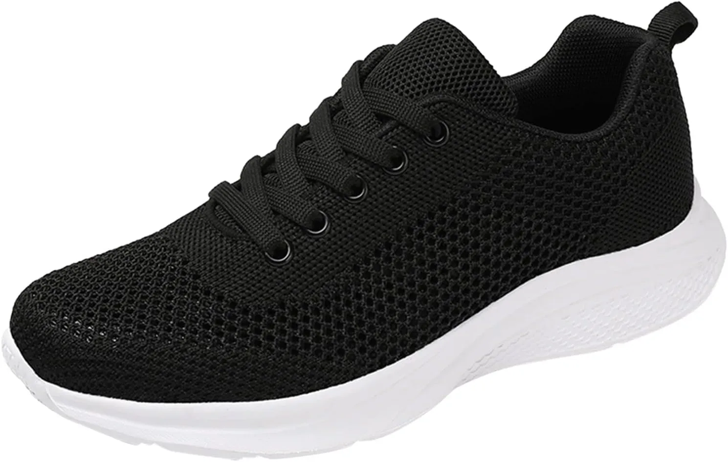 Womens White Tennis Shoes Black Sneakers for Women Men's Running Shoes Comfortable Dressy Slip on Black Loafers Women Platform Women's Sneakers with Arch Support