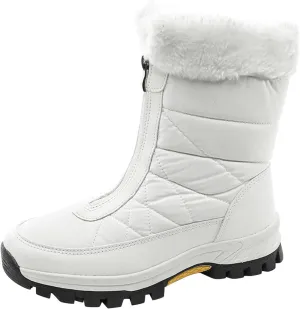 Womens Wide Width Fleece Lined Waterproof Snow Boots Winter Waterproof Boots for Women Tall Women's Waterproof Snow Booties Winter Boots for Women Waterproof Botas De Mujer Para El Frio