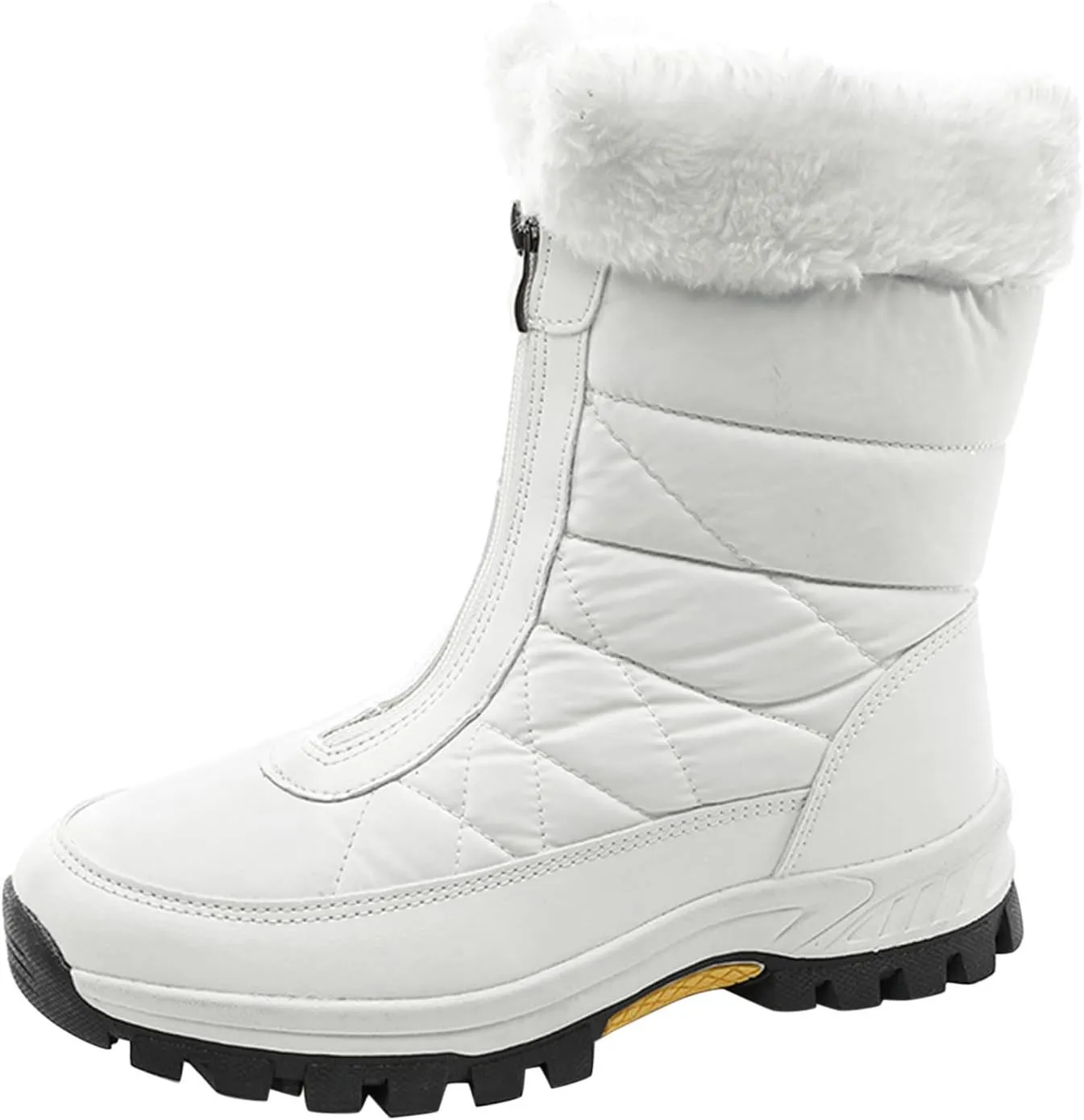 Womens Wide Width Fleece Lined Waterproof Snow Boots Winter Waterproof Boots for Women Tall Women's Waterproof Snow Booties Winter Boots for Women Waterproof Botas De Mujer Para El Frio